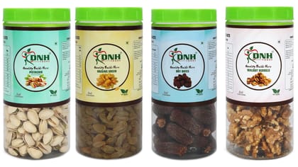 DRY FRUITS COMBO 1 KG  PACK  250G X 4 PC