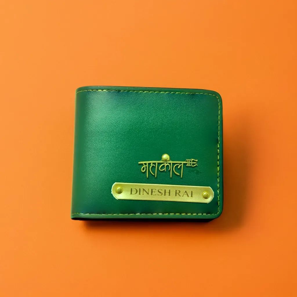 Olive Green Customized Leather Men’s Wallet