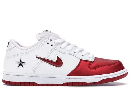 Nike Sb Dunk Low Supreme Jewel Swoosh Red-UK 6.5