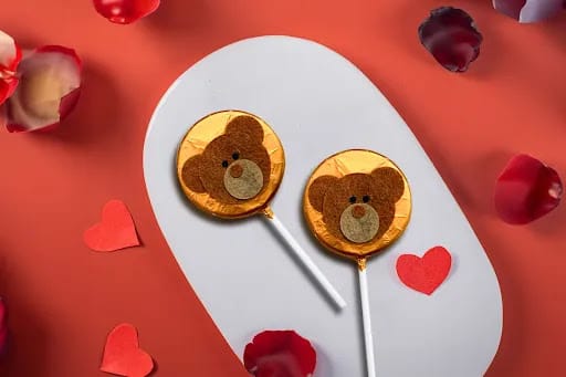 Valentines Teddy Milk Chocolate Lollipop [18 G]