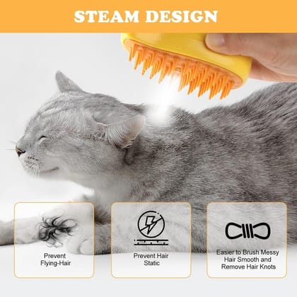 Steamu: Pet Hairbrush with Steam