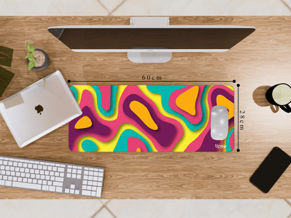 "ABSTRACT ISLANDS" Gaming Mousepad – Elevate Your Gaming Experience-Medium (28CM x 60CM)