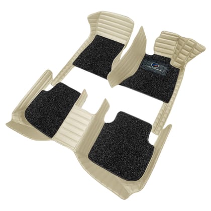 Autofurnish 9D Premium Custom Fitted Car Mats For Mahindra Thar ROXX (Manual) 2024-Beige Beige