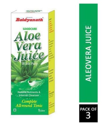 Baidyanath Aloe Vera Juice - 1 Ltr (Pack of 3)