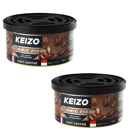 KEIZO Organic Fiber Just Coffee  Pack of 2