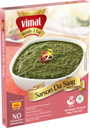 VIMAL Ready to Cook and EatSarson Da Saag Instant Mix Vegetarian with No Added Preservative and Colours - 300g Pack of 3