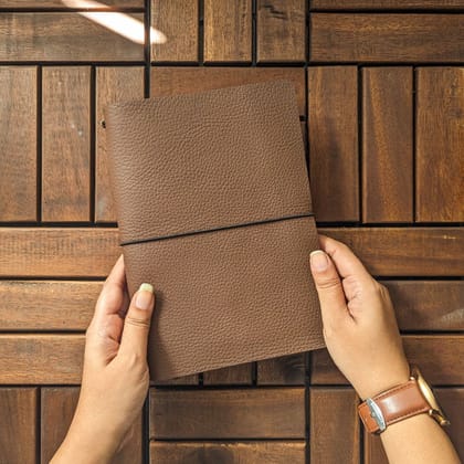 Coffee Brown TBC Travellers Journal | A5-Leather Cover Only