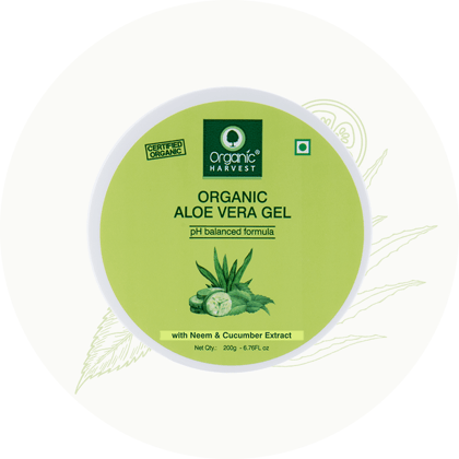 Organic Aloevera Gel with Neem & Cucumber Extract - 200ml