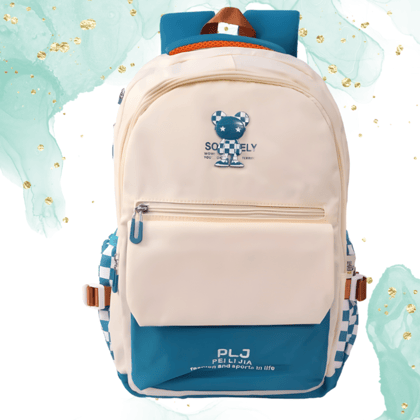 School Bag- Dual Tone-Turquoise Green & White