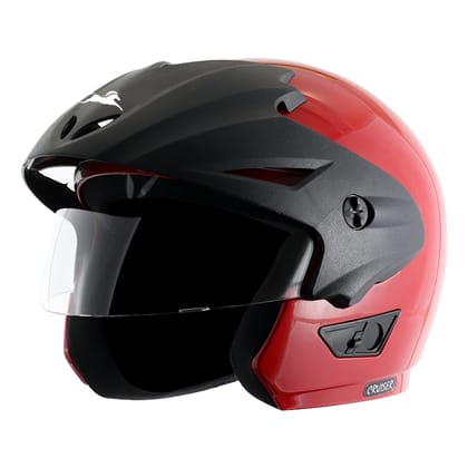 TVS Helmet Half Face Red L