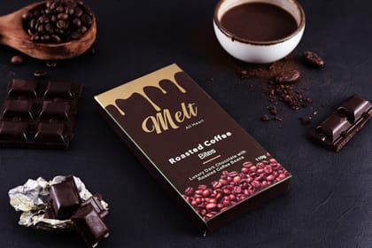 Melt Chocolates Dark Rosted Coffee - Chocolate Bar, 70 gm