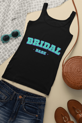 Women's Tank Top: Bridal Babe-Black / S