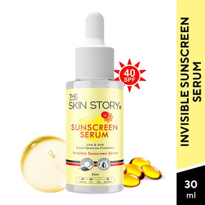 Invisible Sunscreen Serum SPF 40+ PA +++ For UVA UVB Protection, Hydrated Skin (30 ML)