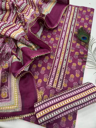 Hand Work Cotton Gota Suit