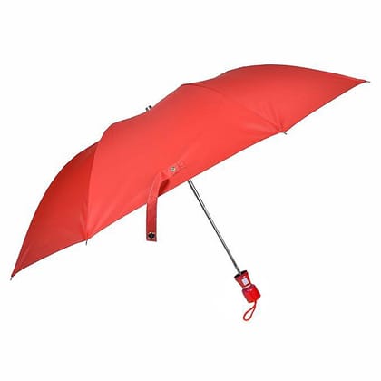 Fendo UMBRELLAS For Men/Umbrella for Women| 21 Inches 2 Fold Auto Open & Close | Umbrella for Travel | Premium Umbrella For Kids(Red/Silver)