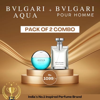 Bvlgari Aqua + Bvlgari Pour Homme Combo Giftset-50 ML