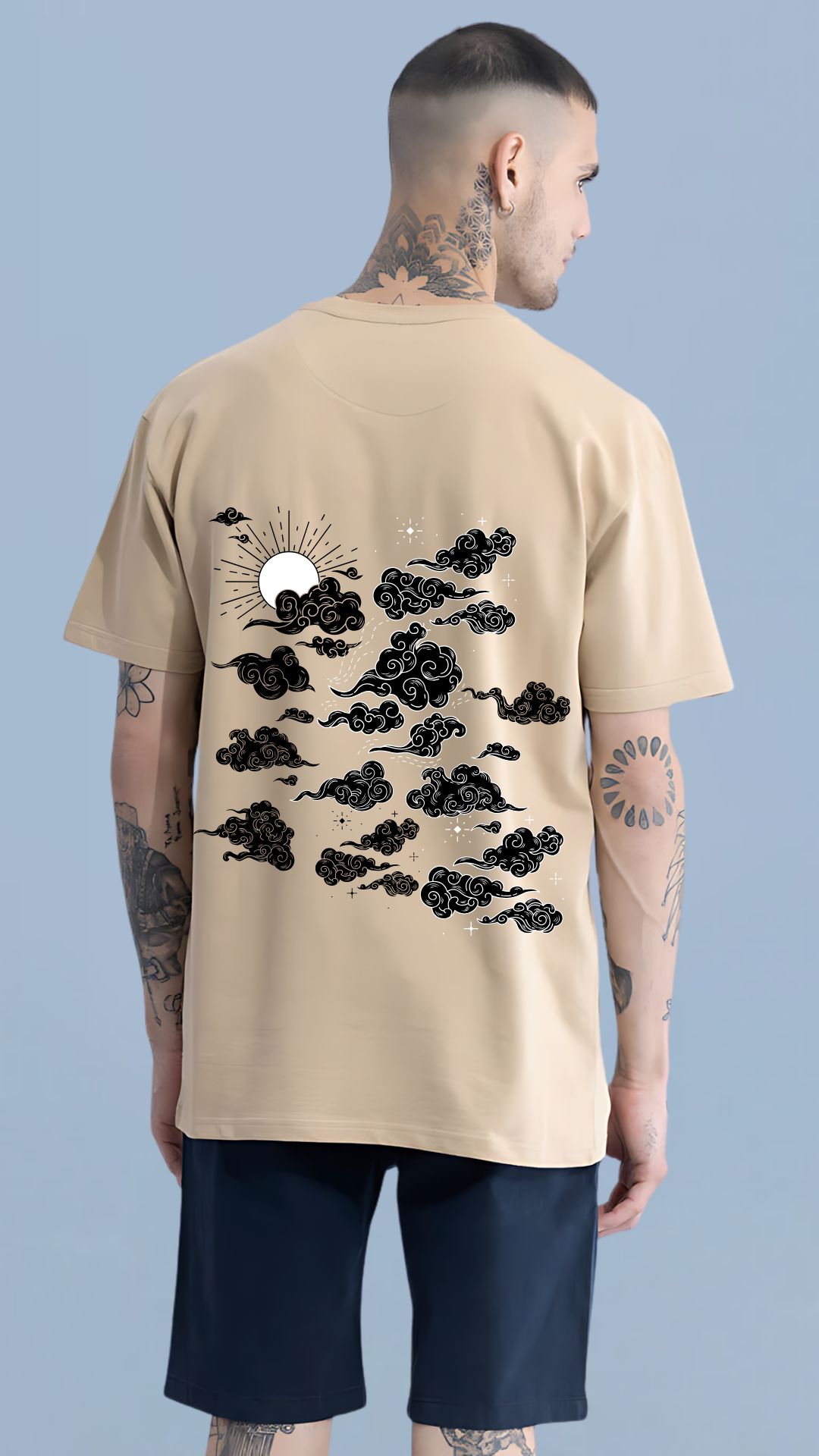 Hope Beige Oversized Tshirt-M