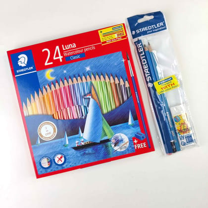 Staedtler Luna Water Colour Pencil Set-Multicolor Pack Of 24