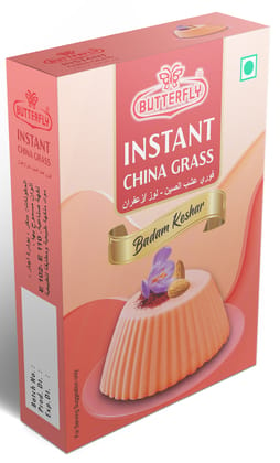 Butterfly Instant China Grass, 50g (Badam Keshar)  by Butterfly Dessert Mixes and Bakery Needs.