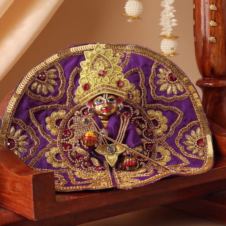 Divya Raas Purple Laddu Gopal Poshak & Shringar Set-With Shringar / 0 No.