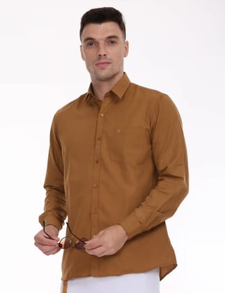 Cool Club Plus Brown Colour Full Sleeve Shirt-38