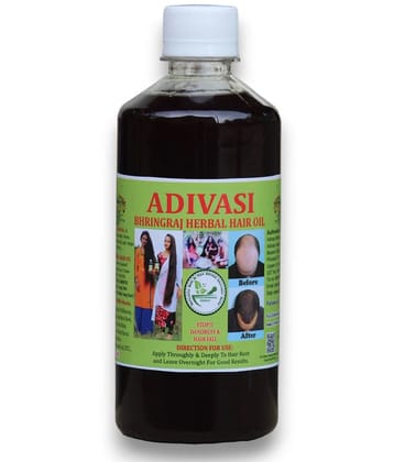 ADIVASI BHRINGRAJ HERBALS - Hair Growth Bhringraj Oil 500 ml ( Pack of 1 )