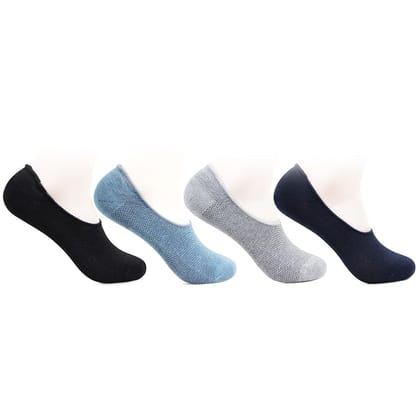 Men Multicolored Cotton Loafer Socks- Pack of 4