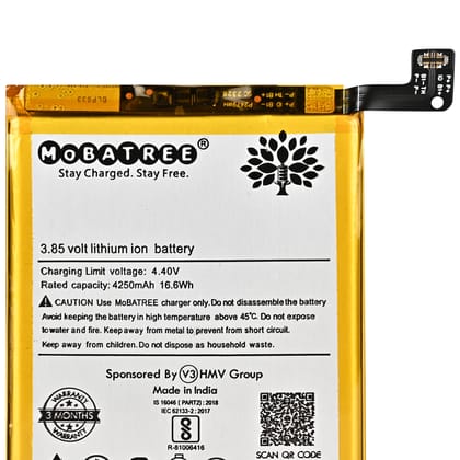 Mobatree BLP 833 Orignal Mobile Battery for Oppo Realme V15, X7 5G7, 4200mAh (6 months Guarantee)