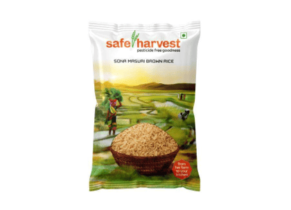 Safe Harvest Sona Masuri Brown Rice 5kg - Unpolished 