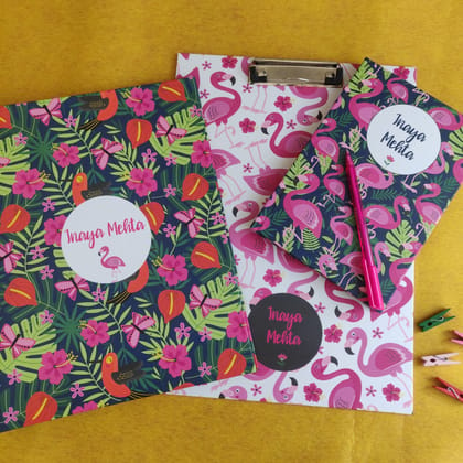 School Set  - Tropical Vibes-Set of 3 - Folder + Clipboard + Note book