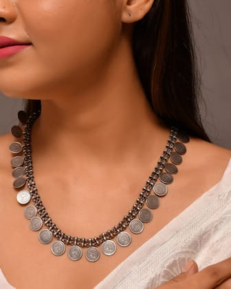 Coin silver necklace