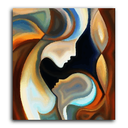 Abstract Lady portrait-Without Frame / 18x20 inch / 24 Palette