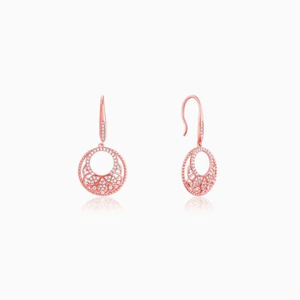 Rose Gold Crescent Affair Earrings