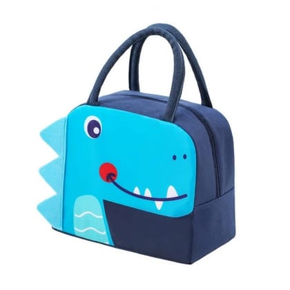 Cute 3D Insulated Lunch Bag for kids-Blue Dino