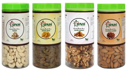 DRY FRUITS COMBO 1 KG  PACK  250G X 4 PC