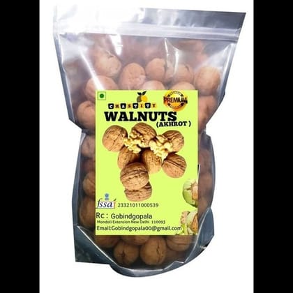 Chastity 100% Natural Premium Quality Inshell Kernel Value Pack Walnut/Akhrot  500g 500 gm