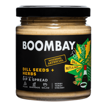 BOOMBAY Dill Seeds + Herbs Dip and Spread - Use as a Salad Dressing, Drizzle on Pizza, Marinade, Spread on Bread, 190 gm