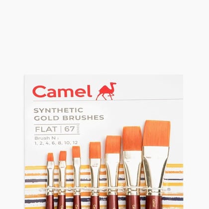 Camel Synthetic Gold Brushes Set Of 7 (Flat)