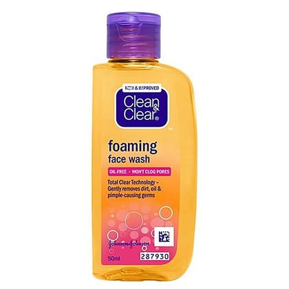 Clean & Clear Foaming Face Wash, 50 Ml