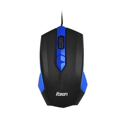 Foxin Smart Blue Wired Mouse-Grey