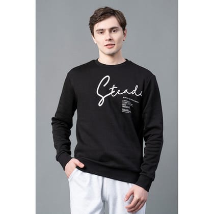 Red Tape Men Black Graphic Print Sweatshirt