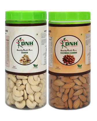 DRY FRUITS COMBO 500 GRAMS PACK 250 X 2 PC    CASHEW | ALMONDS       - Good for Bones, Aids in Digestion