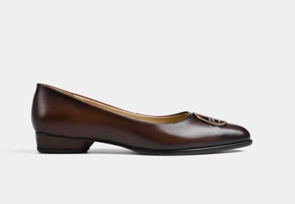 MIRELLA WOMEN LOAFERS IN BROWN LEATHER-EU 36/UK 3