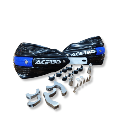 Acerbis Hand Guards | Top Hard Quality | Universal Fit | Black & Blue | Ultimate Protection for Off-Road Riding-Blue