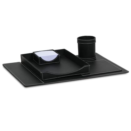 Modella Desktop Set with Mouse Pad Black-Black