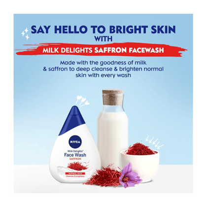 Nivea Milk Delights Saffron Face Wash, 100 ml Bottle