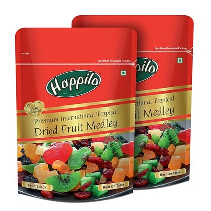 Happilo Premium International Dried Tropical Fruit Medley 200g (Pack of 2)