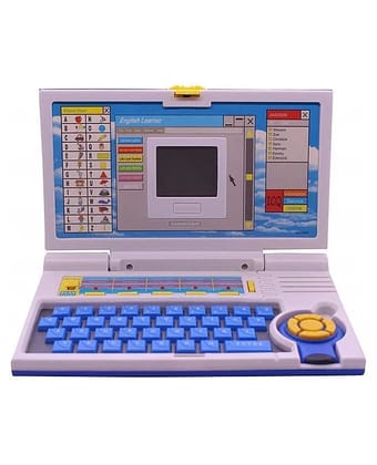 Spot Hunt Educational English Learner Laptop with Fun Activities Keyboard & Mouse for Kids - Blue