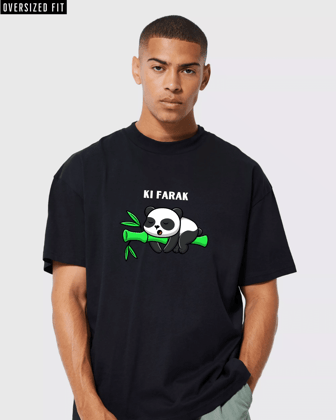 ki Farak Black Overssized tshirt-S