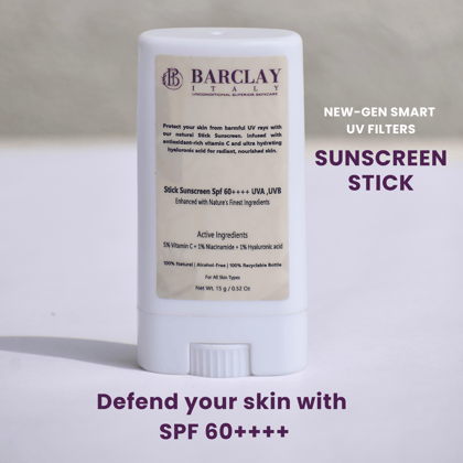 Sunscreen SPF 60++++ UVA & UVB Rays Protection, 5% Vitamin C, 1% Niacinamide, 1% Hyaluronic Acid, 100% Natural, Zinc Oxide, Alcohol & Sulfate-Free.